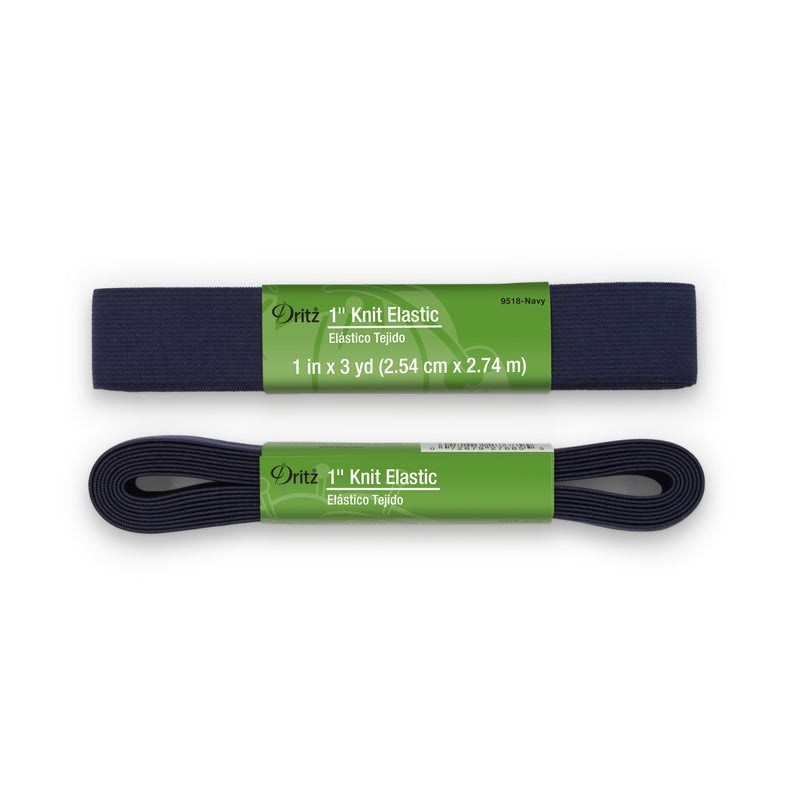 Chargez l'image dans la visionneuse de la galerie, 9518-NAVY|Dritz 1" Knit Elastic, Navy, 3 yd
