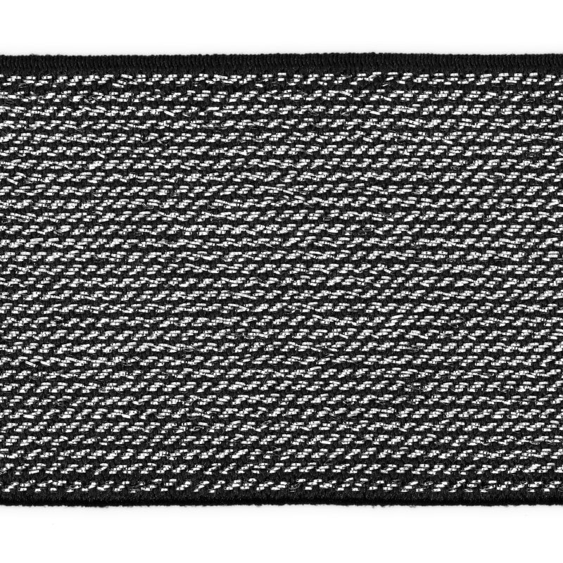 Load image into Gallery viewer, 9590BS|Dritz 1-3/4" Metallic Waistband Elastic, Black & Silver Metallic, 2 yd
