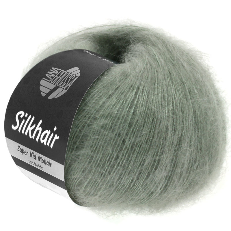 Load image into Gallery viewer, 5710105|Lana Grossa Silkhair Yarn, Gray Green