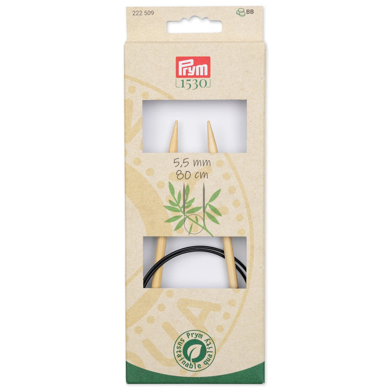 Load image into Gallery viewer, 222509|Prym 32" (80 cm) Circular Bamboo Knitting Needles, US 9 (5.5 mm)