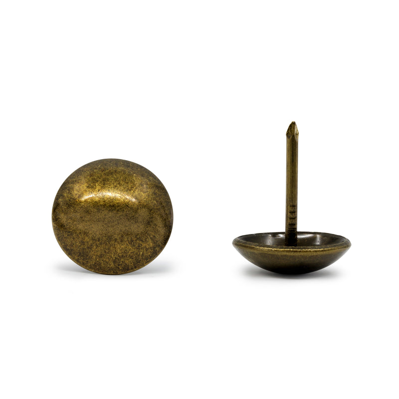 Load image into Gallery viewer, 44279|Dritz 5/8" Smooth Decorative Nails, Antique Brass, 18 pc