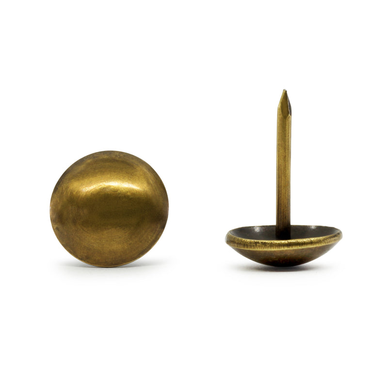 Load image into Gallery viewer, 9016|Dritz 7/16" Smooth Decorative Nails, Antique Brass, 24 pc