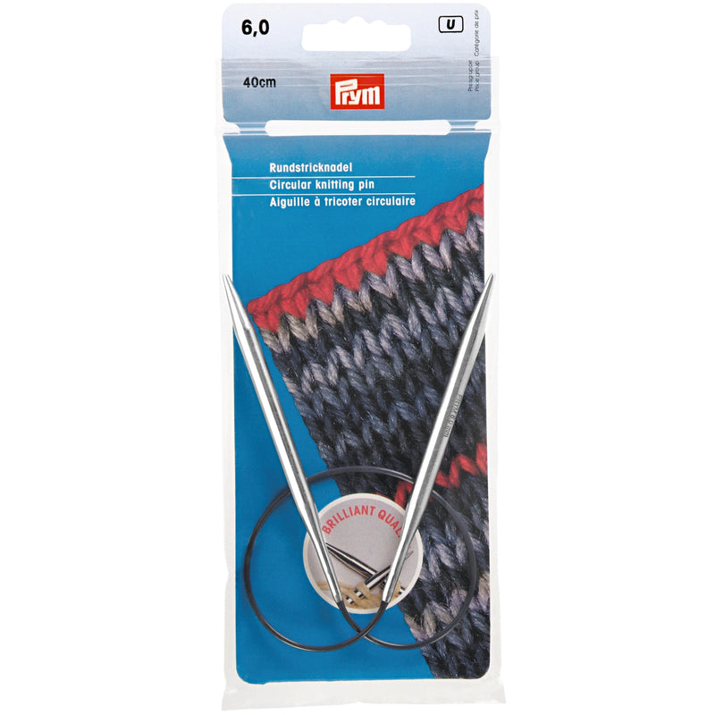 Load image into Gallery viewer, 212180|Prym 16" Circular Brass Knitting Needles, 6mm