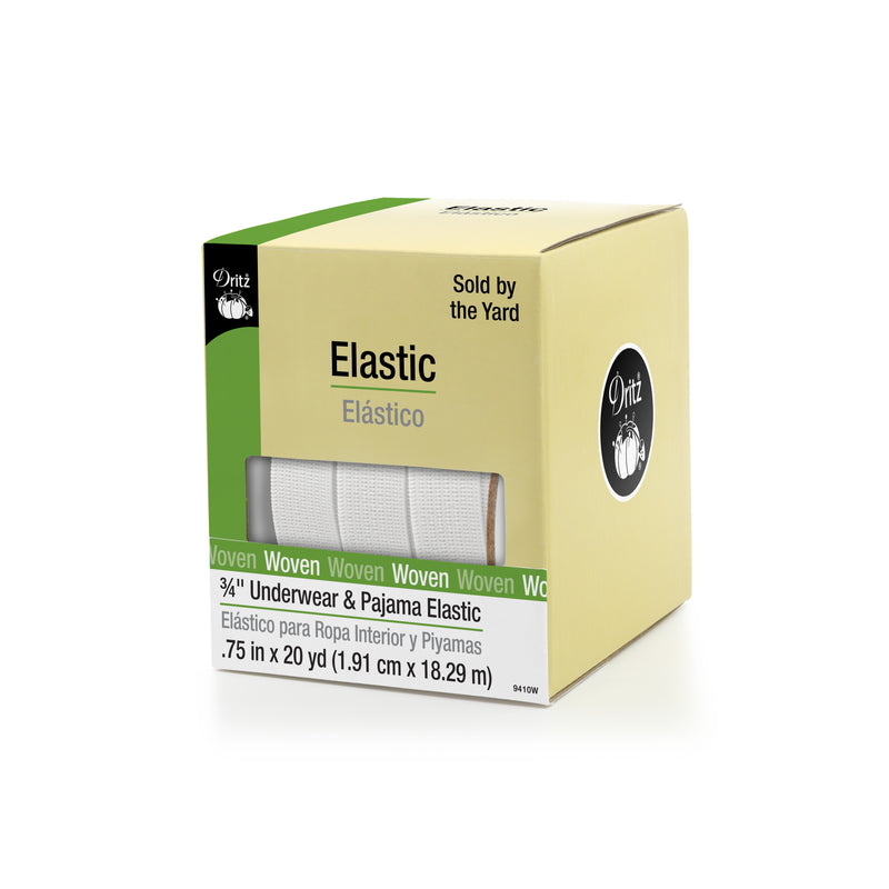 Load image into Gallery viewer, 9410W|Dritz 3/4" Underwear & Pajama Elastic, White, 20 yd