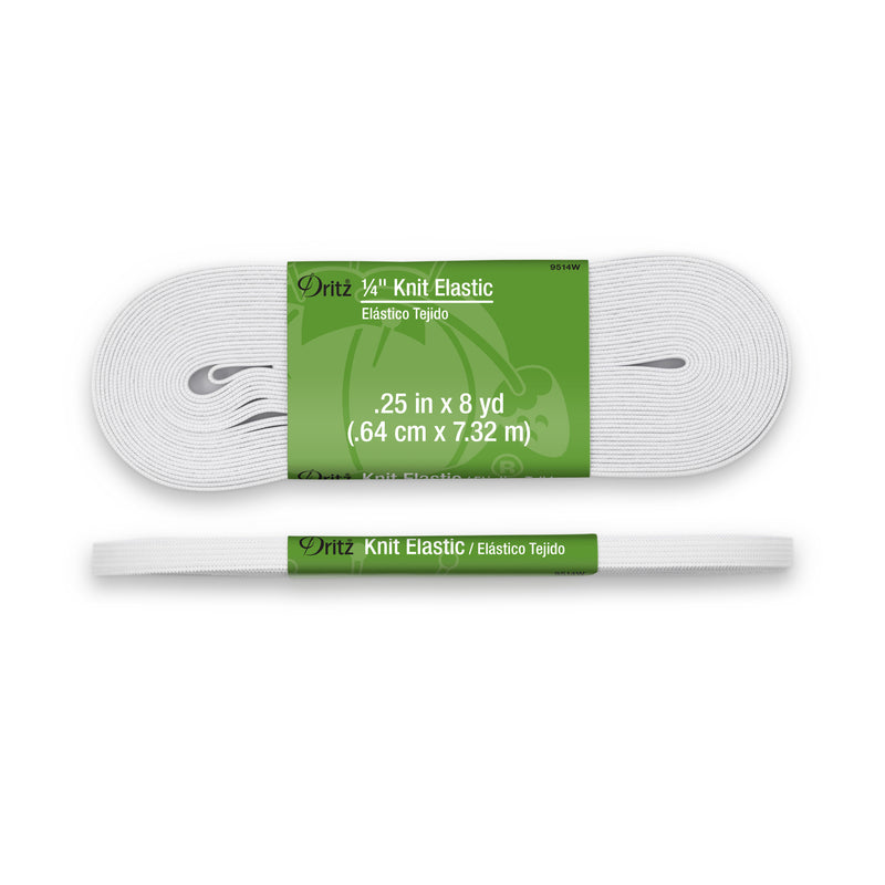 Load image into Gallery viewer, 9514W|Dritz 1/4" Knit Elastic, White, 8 yd