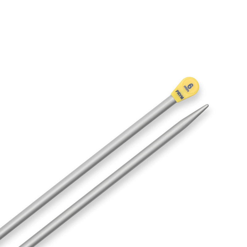 Chargez l'image dans la visionneuse de la galerie, 191480|Prym 16" Single Point Aluminum Knitting Needles, 6mm