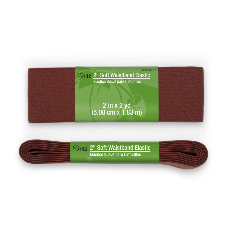 Load image into Gallery viewer, 9591-BROWN|Dritz 2" Soft Waistband Elastic, Brown, 2 yd