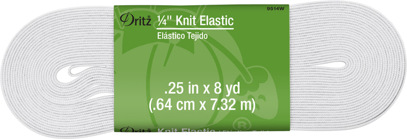 Load image into Gallery viewer, 9514W|Dritz 1/4" Knit Elastic, White, 8 yd