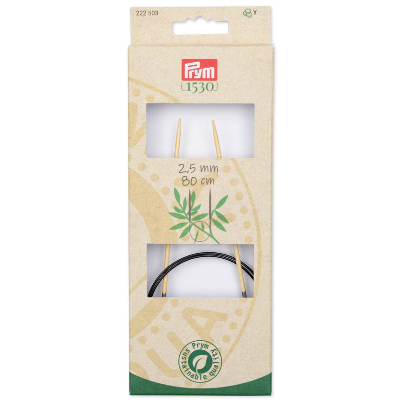 Load image into Gallery viewer, 222503|Prym 32" (80 cm) Circular Bamboo Knitting Needles, US 1.5 (2.5 mm)