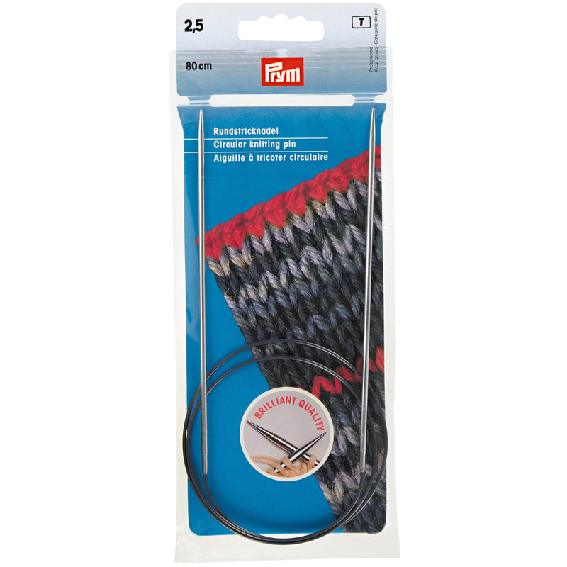 Load image into Gallery viewer, 212114|Prym 32" Circular Brass Knitting Needles, 2.5mm