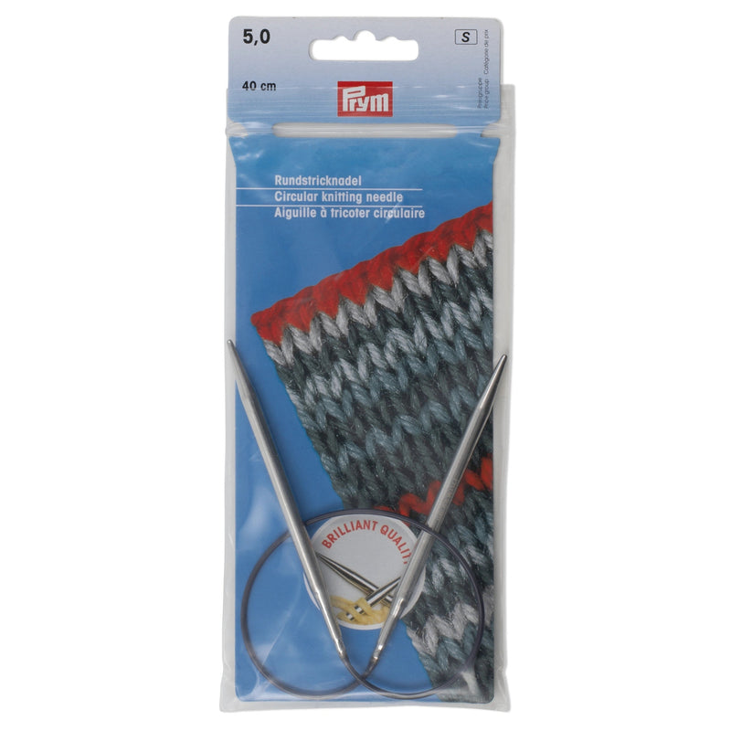 Load image into Gallery viewer, 212160|Prym 16" Circular Brass Knitting Needles, 5mm
