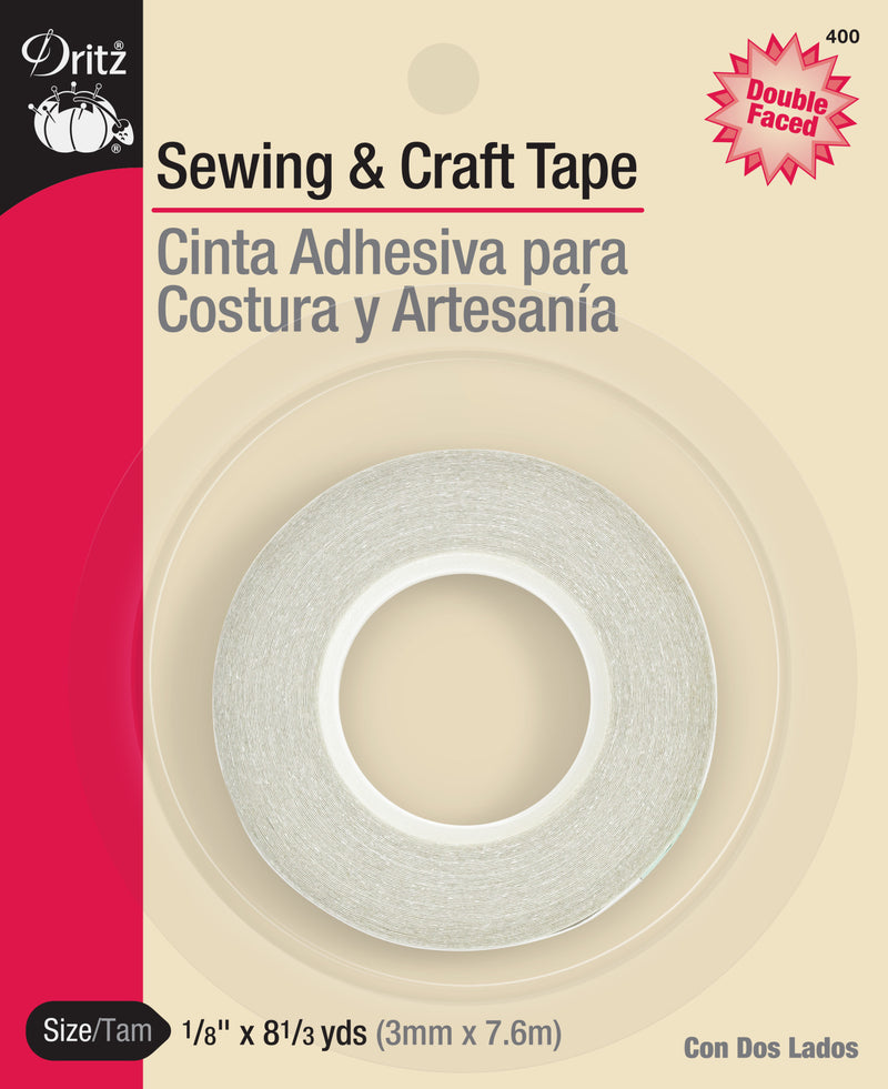 Load image into Gallery viewer, 400|Dritz 1/8" Double Faced Sewing & Craft Tape, White, 8-1/3 yd