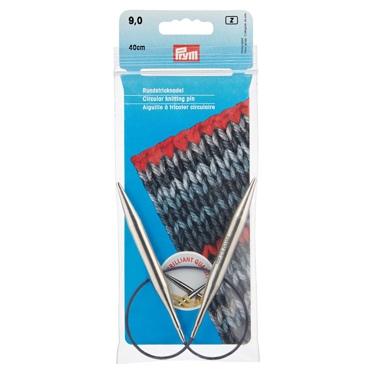Load image into Gallery viewer, 212220|Prym 16" Circular Brass Knitting Needles, 9mm