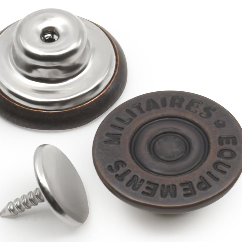 Load image into Gallery viewer, 9|Dritz 5/8" Dungaree Buttons, 4 pc, Copper