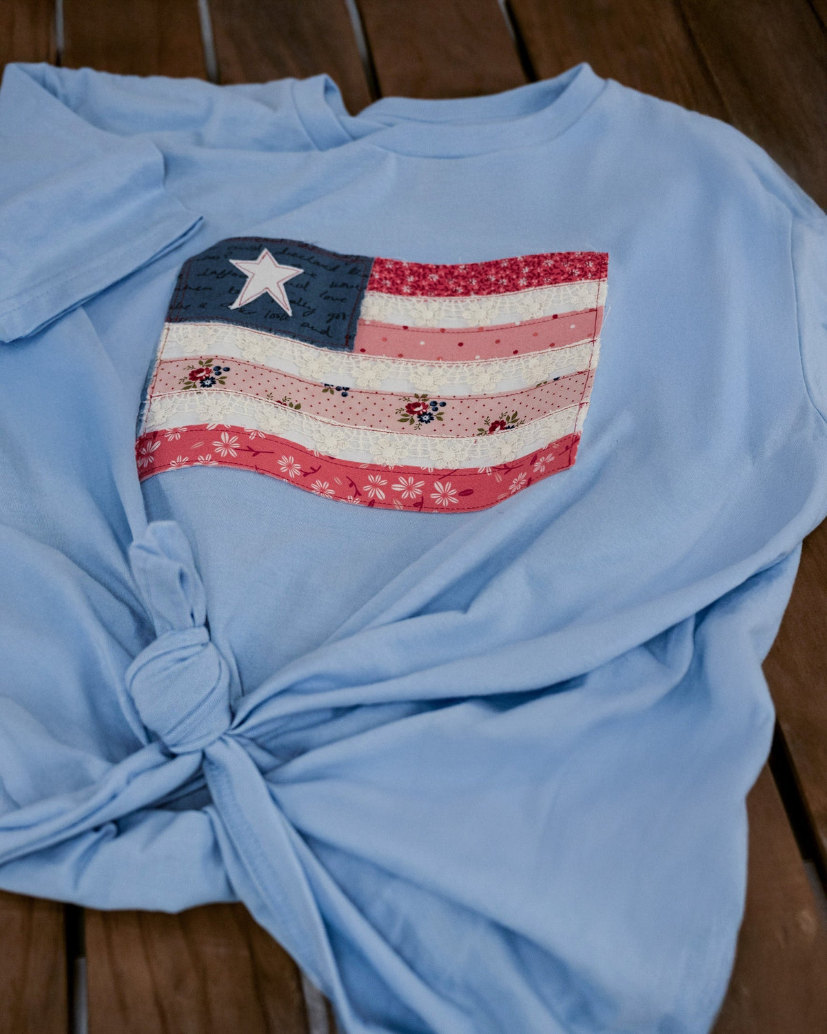 DIY Flag T-Shirt with Trim