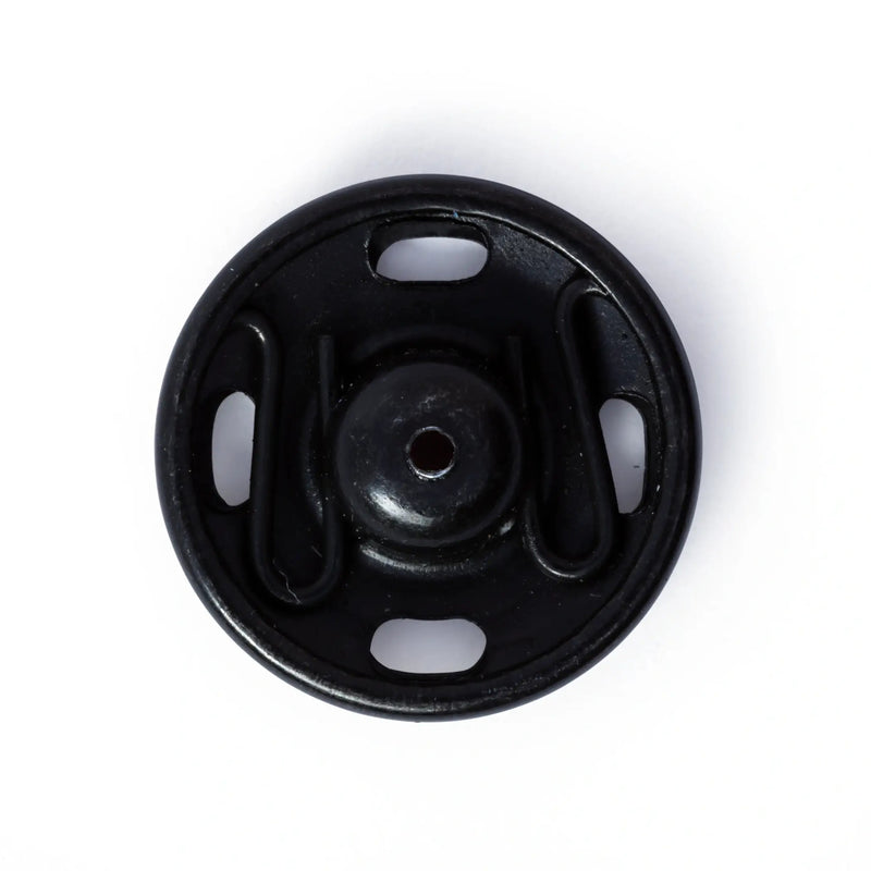 Cargue la imagen en el visor de la galería, 341169| Sew-On Snap Fasteners brass 15 mm black