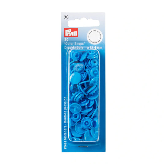 393108|Prym Color Snaps, round, 12.4 mm, 30 pcs, Steel Blue