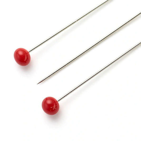 29700| Glass-headed Pins 0.40 x 35 mm red