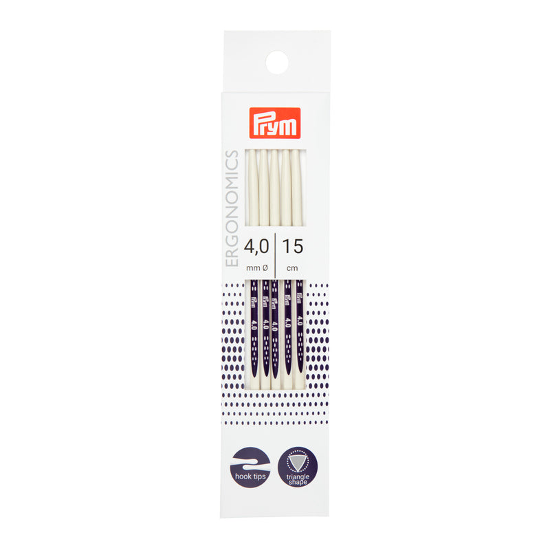 Cargue la imagen en el visor de la galería, 194154|Prym 6" Ergonomic Double Point Knitting Needles, US 6 (4mm)