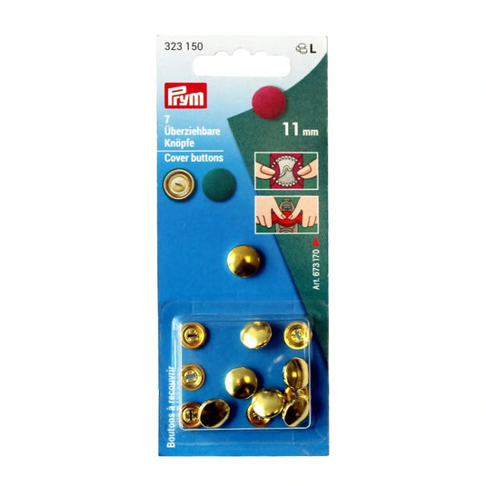 323150| Cover Buttons without tool brass 11 mm gold colour