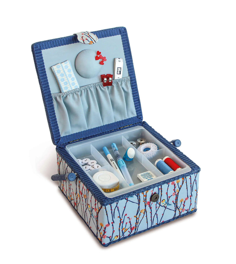 Cargue la imagen en el visor de la galería, 612081| Sewing basket M Blue Birds