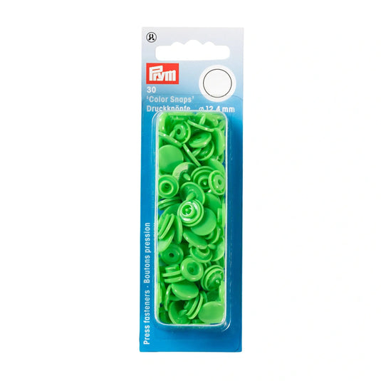 393114|Prym Color Snaps, round, 12.4 mm, 30 pcs, Light Green