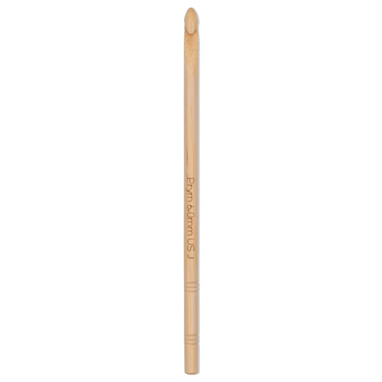 197612| 6" Crochet Hook, Bamboo, US J (6mm)