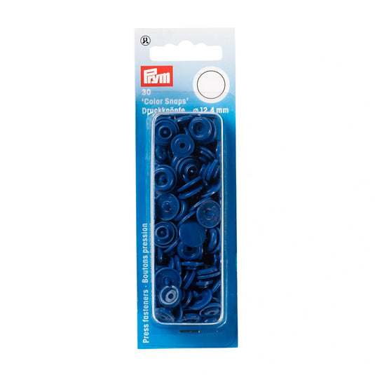 393158|Prym Color Snaps, round, 12.4 mm, 30 pcs, Blue