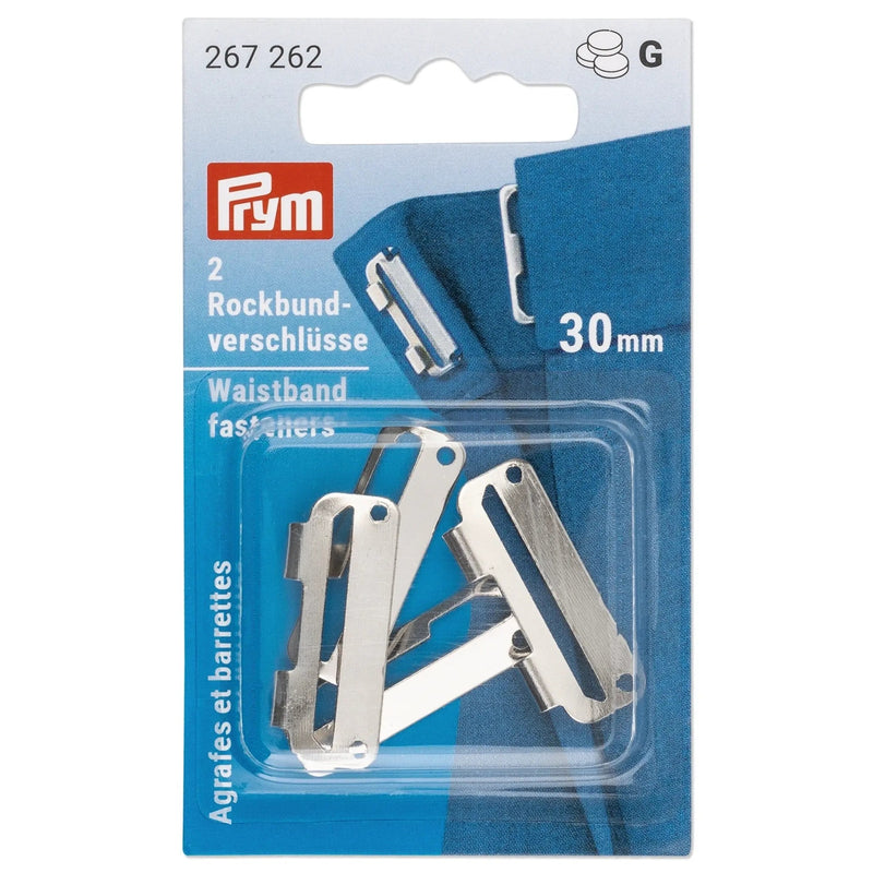 Cargue la imagen en el visor de la galería, 267262| Skirt Waistband Fasteners steel 30 mm silver col