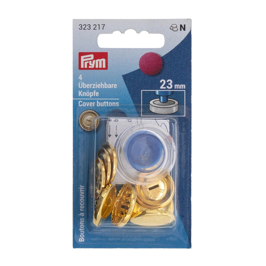 323217| Cover Buttons brass 23 mm silver col