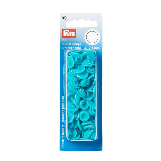 393146|Prym Color Snaps, round, 12.4 mm, 30 pcs, Turquoise