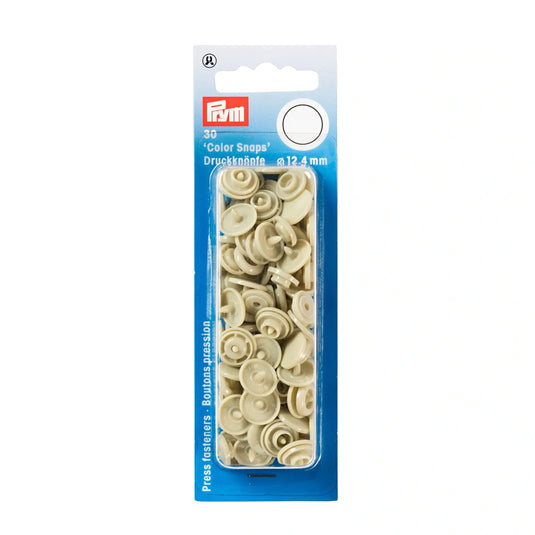 393123|Prym Color Snaps, round, 12.4 mm, 30 pcs, Beige