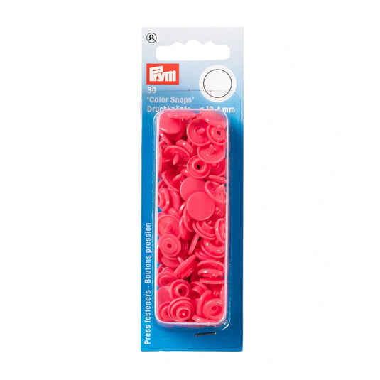 393133|Prym Color Snaps, round, 12.4 mm, 30 pcs, Raspberry Pink