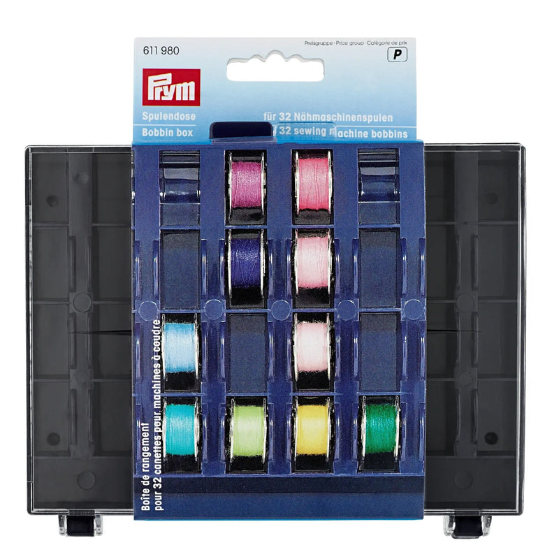 Cargue la imagen en el visor de la galería, 611980| Bobbin Box for 32 Bobbins 3 x 13 x 16 cm