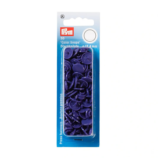 393135|Prym Color Snaps, round, 12.4 mm, 30 pcs, Violet