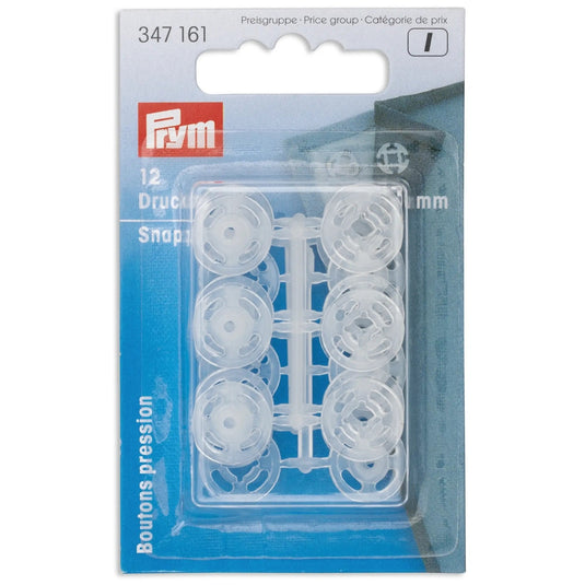 347161| Sew-On Snap Fasteners plastic 13 mm transparent