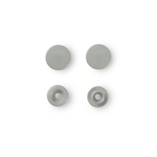 393124|Prym Color Snaps, round, 12.4 mm, 30 pcs, Grey