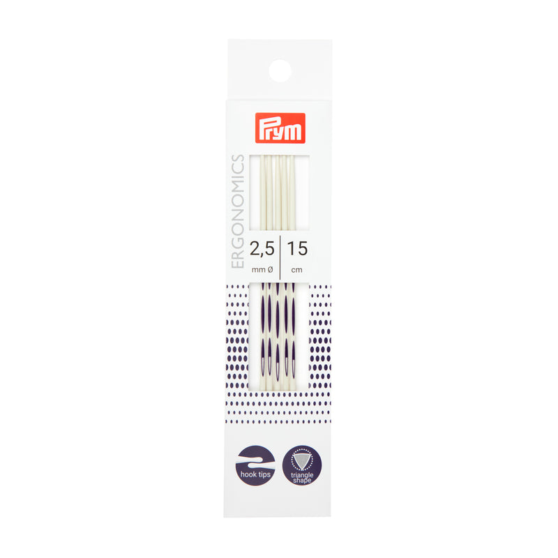 Cargue la imagen en el visor de la galería, 194151|Prym 6" Ergonomic Double Point Knitting Needles, US 2 (3mm)