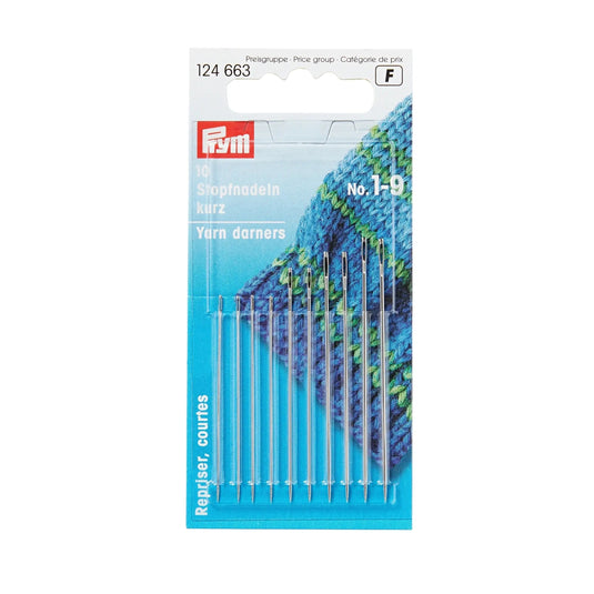 124663| Darning Needles short HT 1-9 silver col ass.
