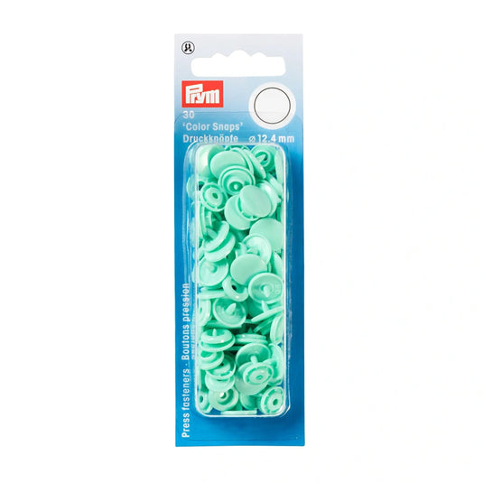 393119|Prym Color Snaps, round, 12.4 mm, 30 pcs, Mint