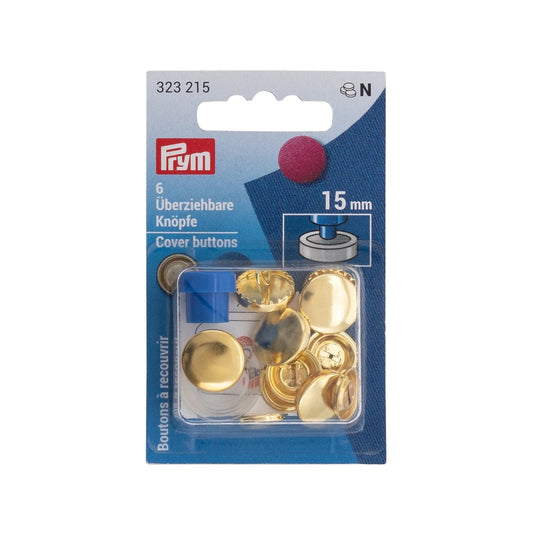 323215| Cover Buttons brass 15 mm with tool gold col