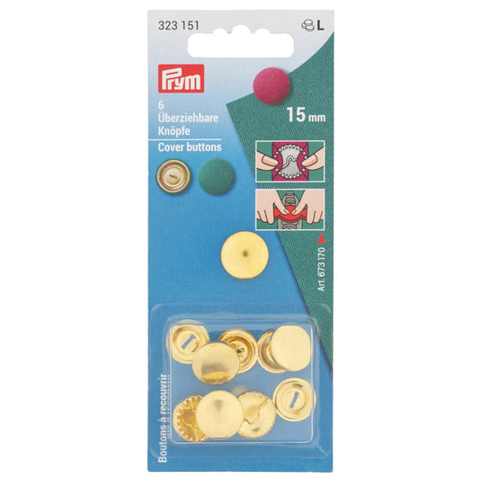 323151| Cover Buttons without tool brass 15 mm silver col
