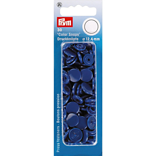393116|Prym Color Snaps, round, 12.4 mm, 30 pcs, Royal Blue