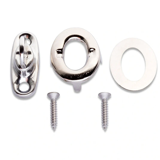 545510| Turn Clasps with screws brass silver col 33 mm