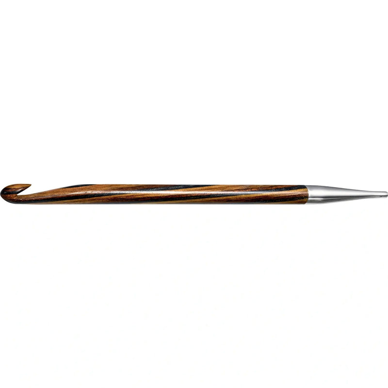 Chargez l'image dans la visionneuse de la galerie, 223726| 6" Tunisian Crochet Hook, interchangeable, wood, US J (6mm)