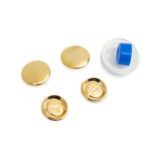 323217| Cover Buttons brass 23 mm silver col