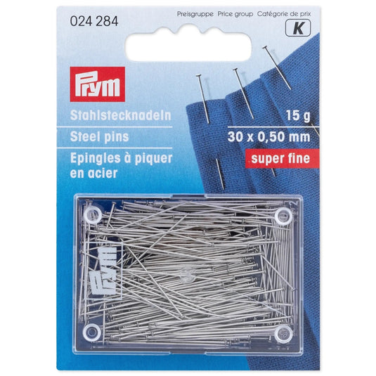 24284| Hard Steel Pins 0.50 x 30 mm silver col