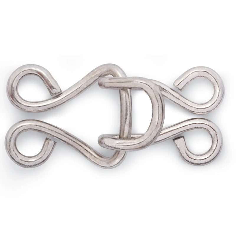 Cargue la imagen en el visor de la galería, 261550| Corset Hooks and Eyes brass 13 silver col