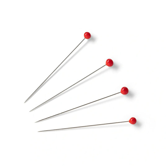 29700| Glass-headed Pins 0.40 x 35 mm red