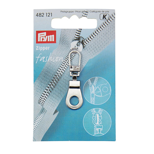 482121| Fashion Zipper pullers Eyelet metal silver col